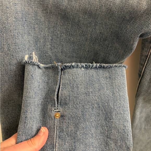 Frame Le High Straight In Surrey Jeans Raw Hem Edge Slit Ankle Size 25 - Picture 14 of 17